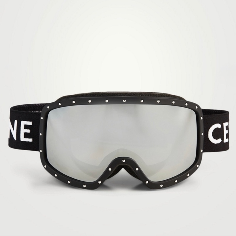 Celine Black Studded Ski Goggles